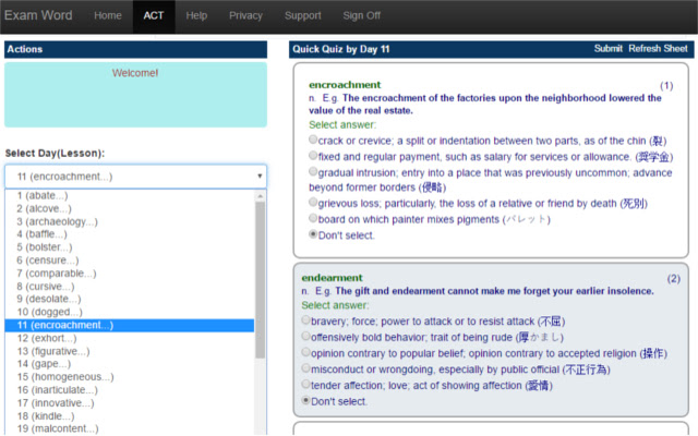 ACT Test Vocabulary from Chrome web store to be run with OffiDocs Chromium online ACT Test Vocabulary from Chrome web store to be run with OffiDocs Chromium online