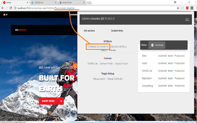 AEM Managment console from Chrome web store to be run with OffiDocs Chromium online AEM Managment console from Chrome web store to be run with OffiDocs Chromium online
