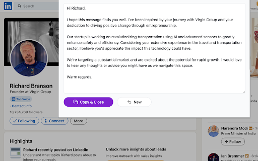 AI LinkedIn Message Generator from Chrome web store to be run with OffiDocs Chromium online AI LinkedIn Message Generator from Chrome web store to be run with OffiDocs Chromium online