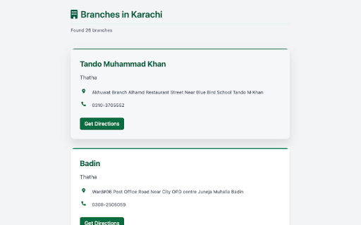 Akhuwat Branch Finder from Chrome web store to be run with OffiDocs Chromium online Akhuwat Branch Finder from Chrome web store to be run with OffiDocs Chromium online