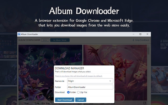 Album Downloader from Chrome web store to be run with OffiDocs Chromium online Album Downloader from Chrome web store to be run with OffiDocs Chromium online