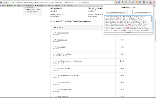 All The Flavors Order Importer from Chrome web store to be run with OffiDocs Chromium online All The Flavors Order Importer from Chrome web store to be run with OffiDocs Chromium online