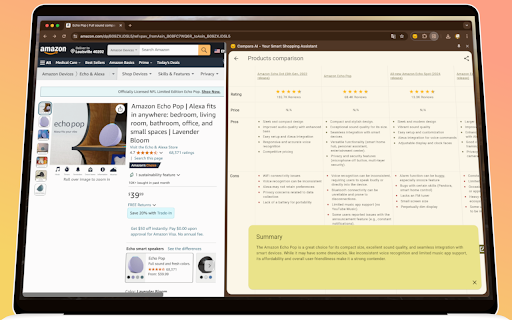 Amazon product comparison with Compara AI from Chrome web store to be run with OffiDocs Chromium online Amazon product comparison with Compara AI from Chrome web store to be run with OffiDocs Chromium online