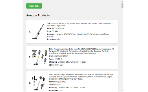 Amazon Search Result Scraper from Chrome web store to be run with OffiDocs Chromium online Amazon Search Result Scraper from Chrome web store to be run with OffiDocs Chromium online