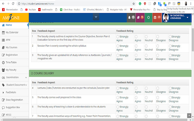 Amity Faculty Feedback Auto Fill from Chrome web store to be run with OffiDocs Chromium online Amity Faculty Feedback Auto Fill from Chrome web store to be run with OffiDocs Chromium online