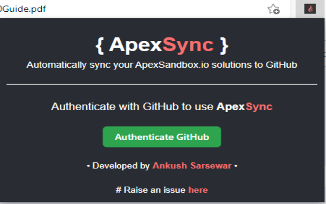 ApexSync from Chrome web store to be run with OffiDocs Chromium online ApexSync from Chrome web store to be run with OffiDocs Chromium online