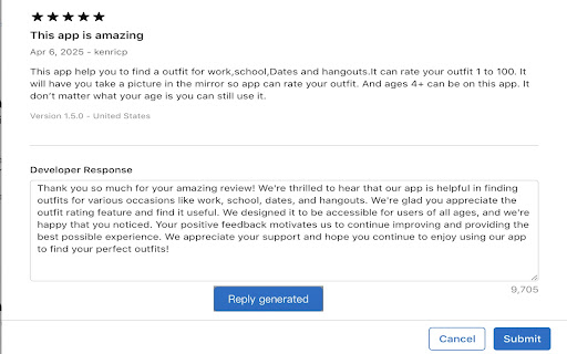 App Review Manager from Chrome web store to be run with OffiDocs Chromium online App Review Manager from Chrome web store to be run with OffiDocs Chromium online