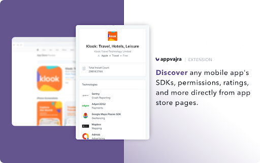 AppVajra: Mobile App Intelligence SDK Analyzer from Chrome web store to be run with OffiDocs Chromium online AppVajra: Mobile App Intelligence SDK Analyzer from Chrome web store to be run with OffiDocs Chromium online