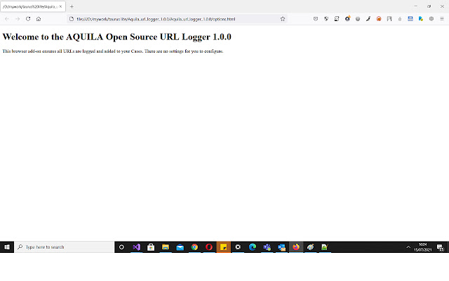 AQUILA URL Logger from Chrome web store to be run with OffiDocs Chromium online AQUILA URL Logger from Chrome web store to be run with OffiDocs Chromium online