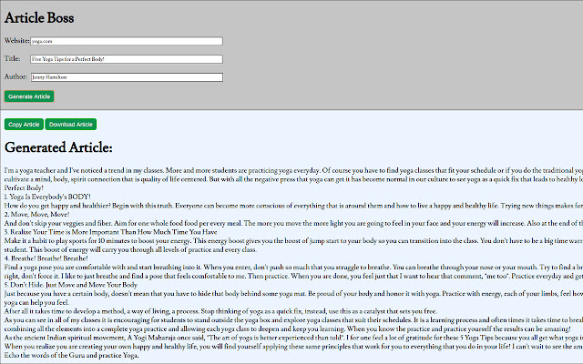 ArticleBoss.co from Chrome web store to be run with OffiDocs Chromium online ArticleBoss.co from Chrome web store to be run with OffiDocs Chromium online
