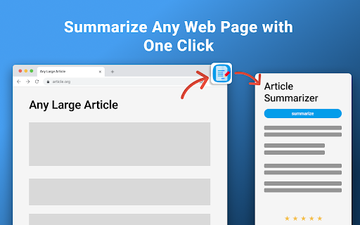 Article Summarizer from Chrome web store to be run with OffiDocs Chromium online Article Summarizer from Chrome web store to be run with OffiDocs Chromium online