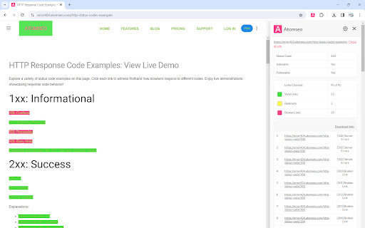 Atomseo Broken and Redirect Links Checker from Chrome web store to be run with OffiDocs Chromium online Atomseo Broken and Redirect Links Checker from Chrome web store to be run with OffiDocs Chromium online