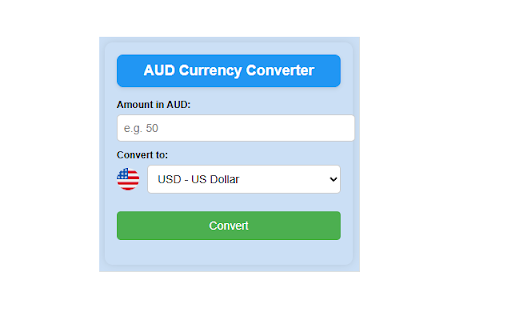 AUD Currency Converter from Chrome web store to be run with OffiDocs Chromium online AUD Currency Converter from Chrome web store to be run with OffiDocs Chromium online