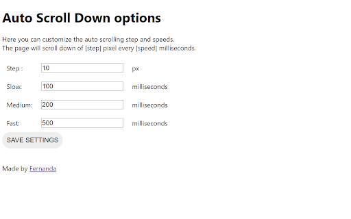 Auto Scroll Down from Chrome web store to be run with OffiDocs Chromium online Auto Scroll Down from Chrome web store to be run with OffiDocs Chromium online