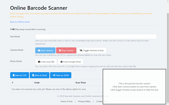 Barcode Scanner Online Inventory Management from Chrome web store to be run with OffiDocs Chromium online Barcode Scanner Online Inventory Management from Chrome web store to be run with OffiDocs Chromium online