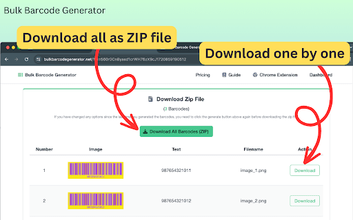 Batch Barcode Generator from Chrome web store to be run with OffiDocs Chromium online Batch Barcode Generator from Chrome web store to be run with OffiDocs Chromium online