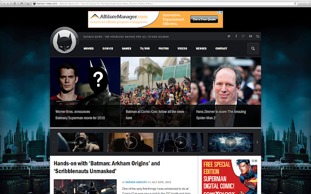 Batman News from Chrome web store to be run with OffiDocs Chromium online Batman News from Chrome web store to be run with OffiDocs Chromium online