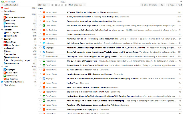 BazQux Reader Your RSS Feed Reader from Chrome web store to be run with OffiDocs Chromium online BazQux Reader Your RSS Feed Reader from Chrome web store to be run with OffiDocs Chromium online