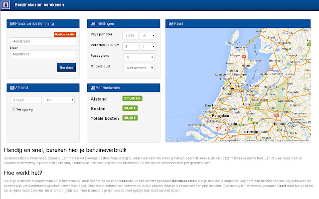 Benzinekosten berekenen from Chrome web store to be run with OffiDocs Chromium online Benzinekosten berekenen from Chrome web store to be run with OffiDocs Chromium online