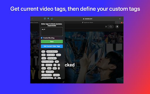 BlockYuTuTag Extension from Chrome web store to be run with OffiDocs Chromium online BlockYuTuTag Extension from Chrome web store to be run with OffiDocs Chromium online