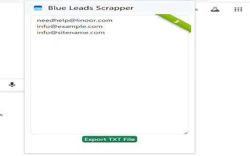 Blue Leads Scrapper from Chrome web store to be run with OffiDocs Chromium online Blue Leads Scrapper from Chrome web store to be run with OffiDocs Chromium online
