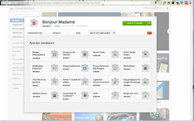 Bonjour Madame from Chrome web store to be run with OffiDocs Chromium online Bonjour Madame from Chrome web store to be run with OffiDocs Chromium online