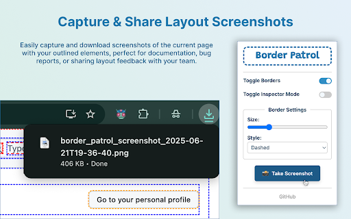 Border Patrol CSS Outliner Debugging Tool from Chrome web store to be run with OffiDocs Chromium online Border Patrol CSS Outliner Debugging Tool from Chrome web store to be run with OffiDocs Chromium online