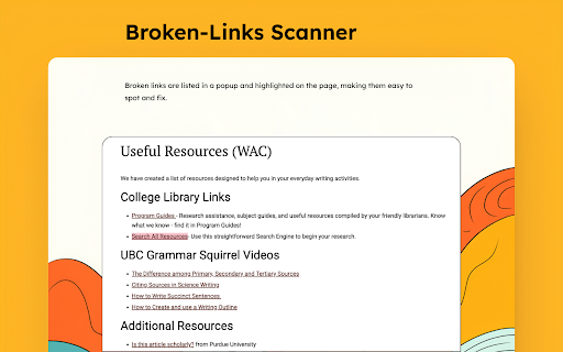 Broken Links Scanner from Chrome web store to be run with OffiDocs Chromium online Broken Links Scanner from Chrome web store to be run with OffiDocs Chromium online