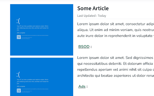 BSOD Ads from Chrome web store to be run with OffiDocs Chromium online BSOD Ads from Chrome web store to be run with OffiDocs Chromium online