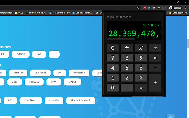 Calc 2000 from Chrome web store to be run with OffiDocs Chromium online Calc 2000 from Chrome web store to be run with OffiDocs Chromium online