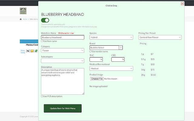 Cannamenu for Adilas from Chrome web store to be run with OffiDocs Chromium online Cannamenu for Adilas from Chrome web store to be run with OffiDocs Chromium online
