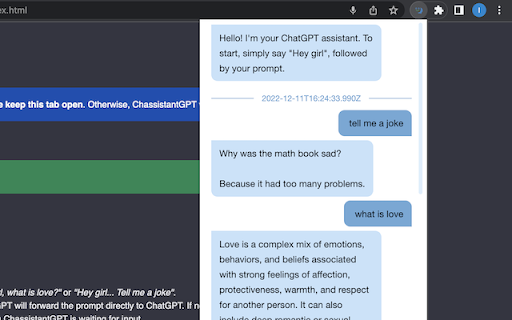 ChassistantGPT from Chrome web store to be run with OffiDocs Chromium online ChassistantGPT from Chrome web store to be run with OffiDocs Chromium online