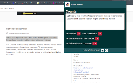 ChaWiz from Chrome web store to be run with OffiDocs Chromium online ChaWiz from Chrome web store to be run with OffiDocs Chromium online