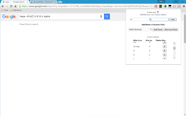 ChromeDash from Chrome web store to be run with OffiDocs Chromium online ChromeDash from Chrome web store to be run with OffiDocs Chromium online