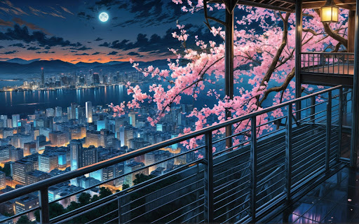 City Night with Cherry Blossoms and Moonlight from Chrome web store to be run with OffiDocs Chromium online City Night with Cherry Blossoms and Moonlight from Chrome web store to be run with OffiDocs Chromium online