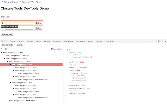 Closure Tools DevTools from Chrome web store to be run with OffiDocs Chromium online Closure Tools DevTools from Chrome web store to be run with OffiDocs Chromium online