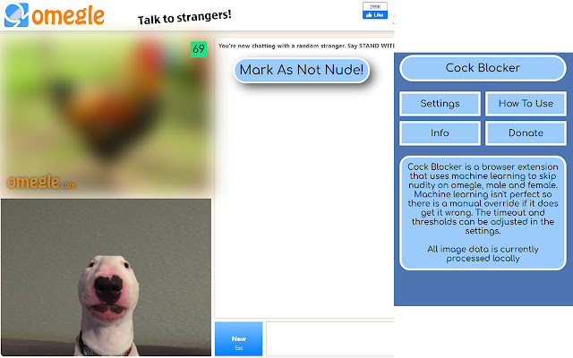 Cock Blocker For Omegle from Chrome web store to be run with OffiDocs Chromium online Cock Blocker For Omegle from Chrome web store to be run with OffiDocs Chromium online