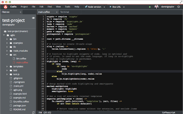 Codio IDE from Chrome web store to be run with OffiDocs Chromium online Codio IDE from Chrome web store to be run with OffiDocs Chromium online