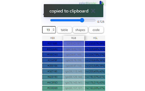 Color Blender v1.0 from Chrome web store to be run with OffiDocs Chromium online Color Blender v1.0 from Chrome web store to be run with OffiDocs Chromium online