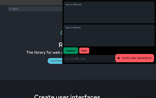 Compare Text from Chrome web store to be run with OffiDocs Chromium online Compare Text from Chrome web store to be run with OffiDocs Chromium online