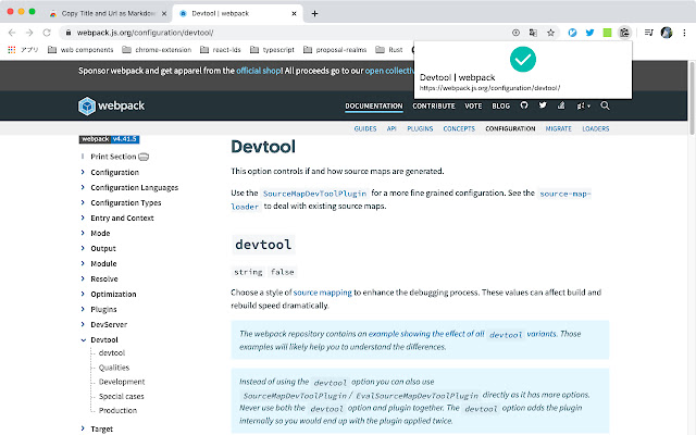 Copy Title and Url as Markdown Style from Chrome web store to be run with OffiDocs Chromium online Copy Title and Url as Markdown Style from Chrome web store to be run with OffiDocs Chromium online
