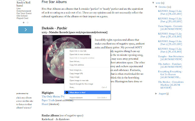 CrateDigger: Album identifier from Chrome web store to be run with OffiDocs Chromium online CrateDigger: Album identifier from Chrome web store to be run with OffiDocs Chromium online