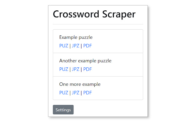 Crossword Scraper from Chrome web store to be run with OffiDocs Chromium online Crossword Scraper from Chrome web store to be run with OffiDocs Chromium online