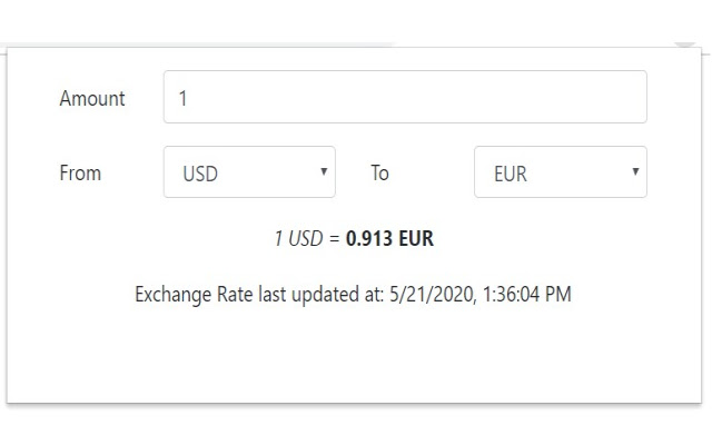 Currency Converter for Google Chrome™ from Chrome web store to be run with OffiDocs Chromium online Currency Converter for Google Chrome™ from Chrome web store to be run with OffiDocs Chromium online