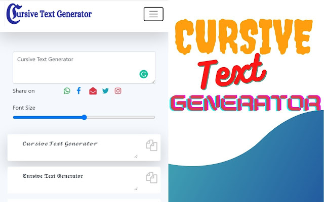 Cursive Text Generator» 100+ Cursivee Fonts from Chrome web store to be run with OffiDocs Chromium online Cursive Text Generator» 100+ Cursivee Fonts from Chrome web store to be run with OffiDocs Chromium online