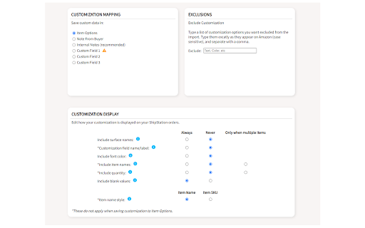 CustomSync for ShipStation from Chrome web store to be run with OffiDocs Chromium online CustomSync for ShipStation from Chrome web store to be run with OffiDocs Chromium online