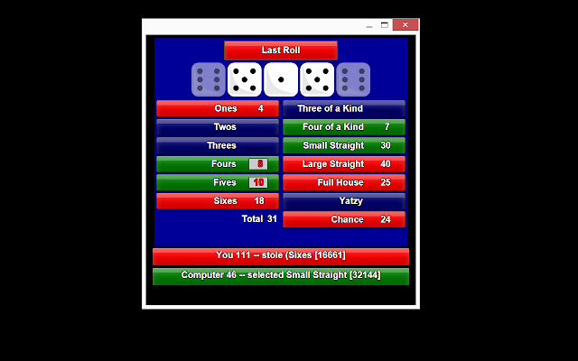 Cutthroat Yatzy from Chrome web store to be run with OffiDocs Chromium online Cutthroat Yatzy from Chrome web store to be run with OffiDocs Chromium online