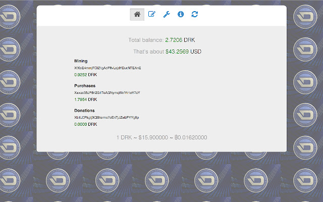 Darkcoin Balance from Chrome web store to be run with OffiDocs Chromium online Darkcoin Balance from Chrome web store to be run with OffiDocs Chromium online