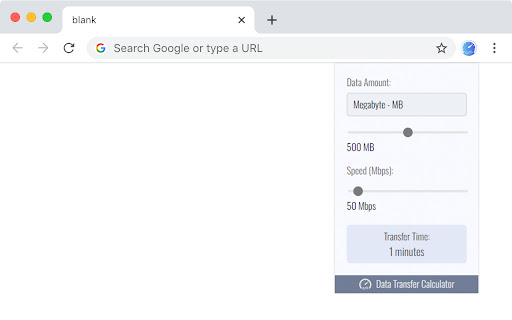 Data Transfer Calculator from Chrome web store to be run with OffiDocs Chromium online Data Transfer Calculator from Chrome web store to be run with OffiDocs Chromium online