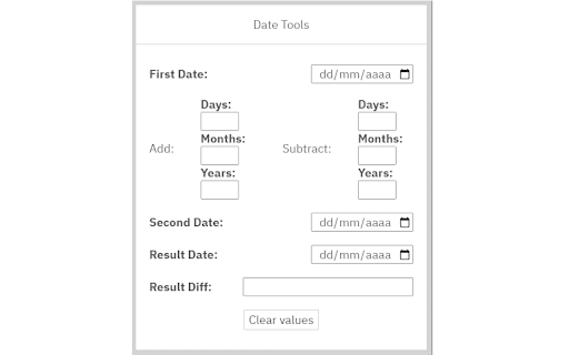 Date Tools from Chrome web store to be run with OffiDocs Chromium online Date Tools from Chrome web store to be run with OffiDocs Chromium online